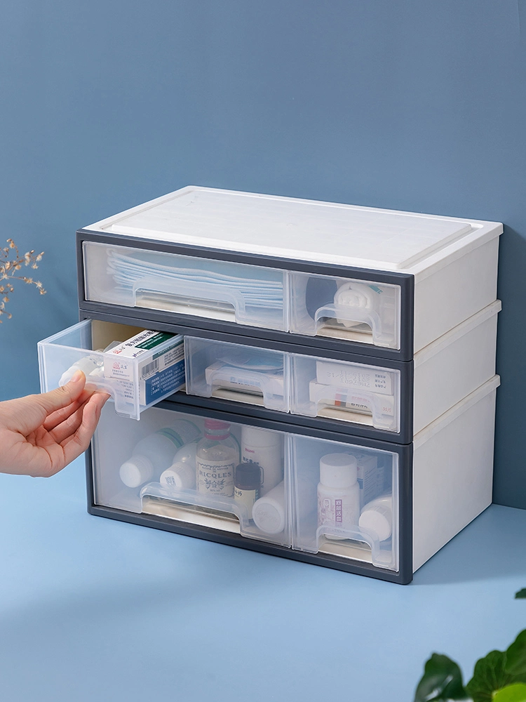 Manufacturer Drawer Storage Medical Box First Aid Kit Box Plastic Travel Medical Organizer Box Portable Medicine Storage Box