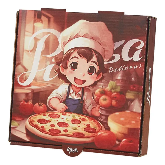 Food Grade Cheap Corrugated Cardboard Wholesale Custom Pizza Box with Logo