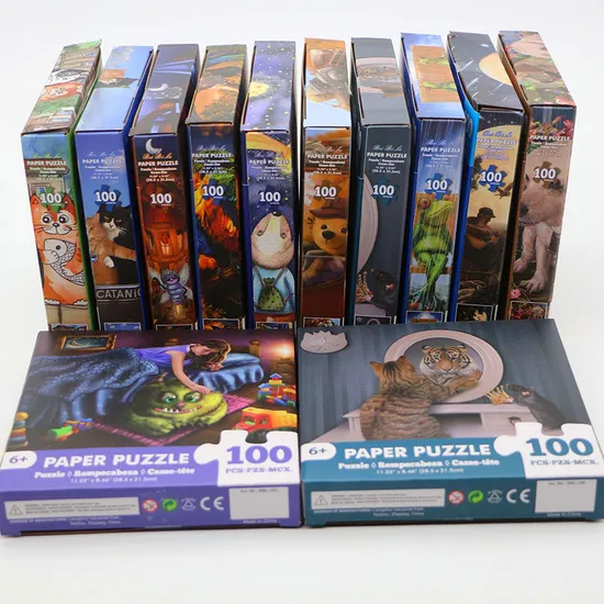 Wholesale High Quality Customized Printable 1000 PCS Die Cut Paper Cardboard Jigsaw Puzzle for Adult Kids Promotion Gift