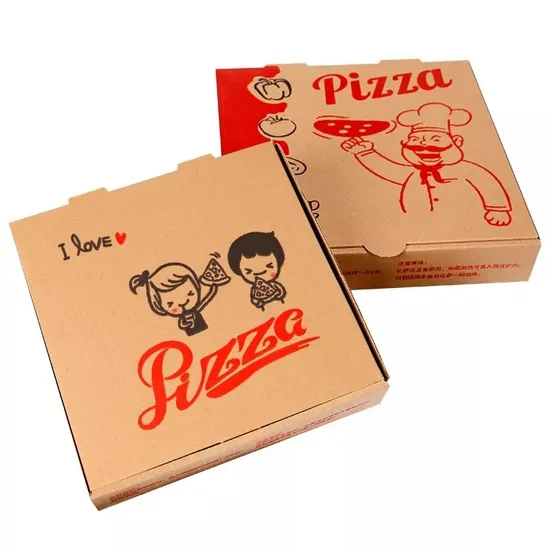 Custom Logo Portable Thick Recycled Corrugated Delivery Baking Pizza Box