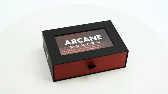 Custom Logo Paper Cardboard Toy Doll Window Foldable Drawer Gift Packaging Box with Transparent PVC Clear Window