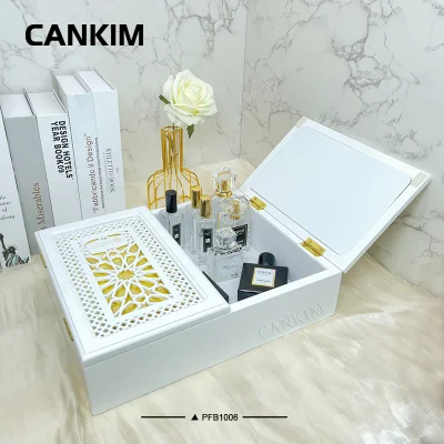Cankim White Laquer Perfume Boxes Design Perfume Packaging Box Luxury Perfume Bottle with Box