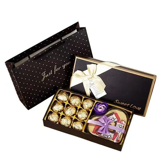 Luxury Happy Birthday Chocolates Balls Packaging Boxes Empty Cardboard Chocolate Gift Box