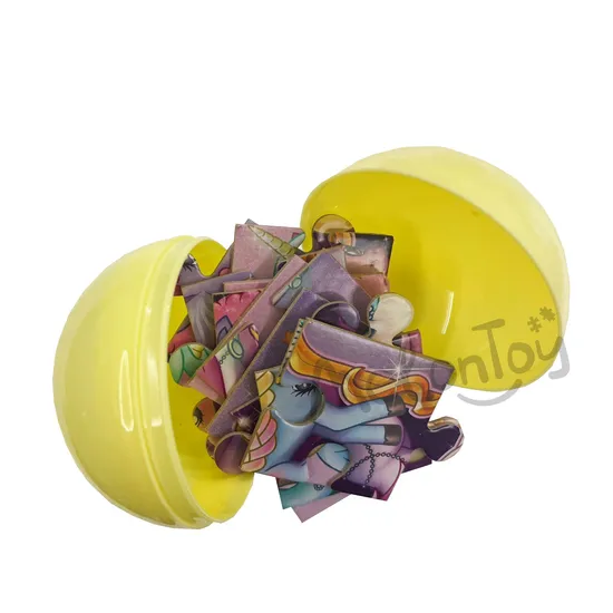 12 Pieces Paper Puzzle Toys Unicorn Jigsaw Puzzles with Egg Storage Box for Kids Early Education Toy Puzzle Game