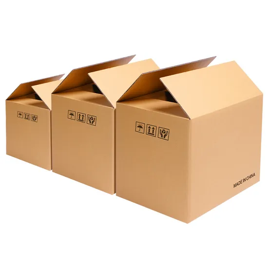Custom 3/5 Ply Bc Flute Double Walls Corrugated Cardboard Brown Kraft Paper Fruit Furniture Frozen Seafood Packaging Moving Packing Package Shipping Carton Box 