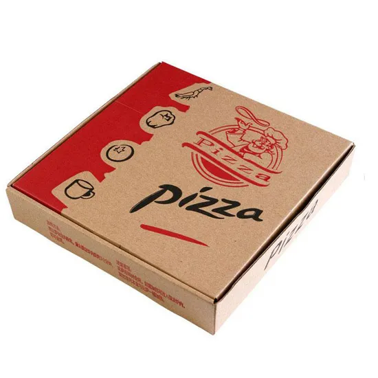 Recyclable Sustainable Pizza Box Double Wall Pizza Box for Temperature Stability Kraft Pizza Box 
