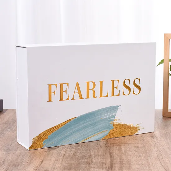Factory Custom Design Luxury Handmade Flip Top Cardboard Black White Paper Magnetic Folding Closure Gift Perfume Cosmetic Skin Care Packaging Box with Insert 