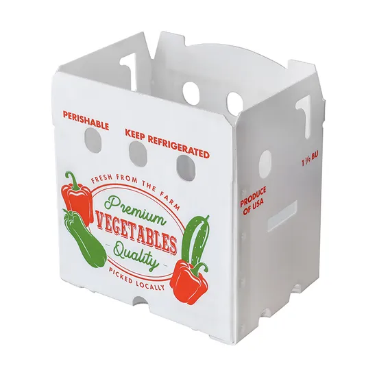 Wholesale Free Sample Customized Color Green PP Corrugated Plastic Fruit and Vegetable Box and Ginger Box 