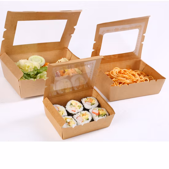 Take Away Window Fruit Sushi Salad Paper Box
