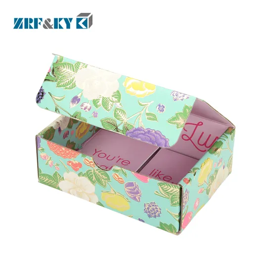 Custom Brand Logo Design Printed Folding Mailer Packaging Paper Mailer Case Corrugated Shipping Box